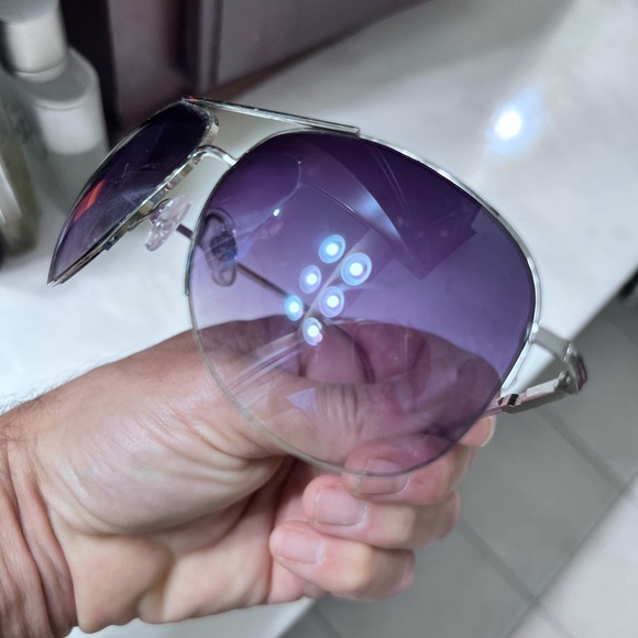 Ladies Large Purple and Pink Aviator Sunglasses Metal Frames GUC - Picture 4 of 4